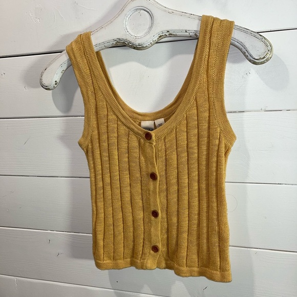 ROXY Corn Yellow Knit Tank Top – Size XS - Picture 3 of 7